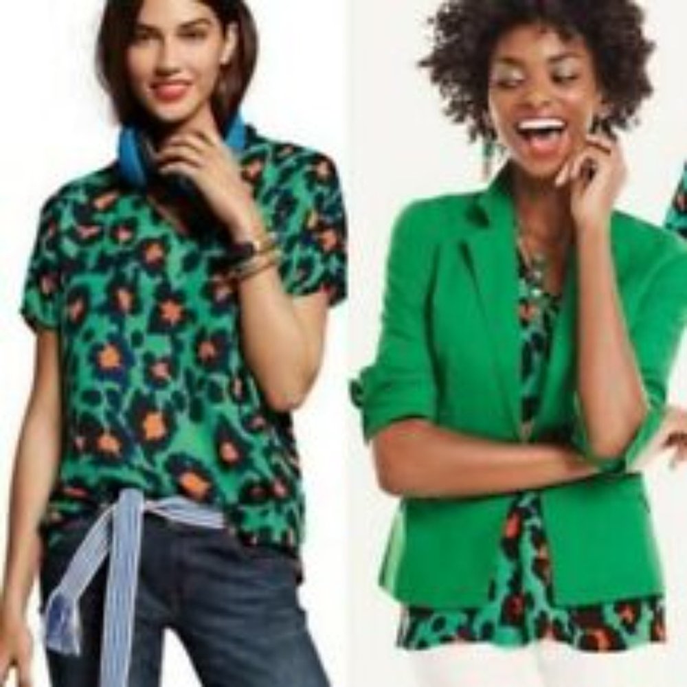 CAbi (5023) XS Rita Leopard Print blouse